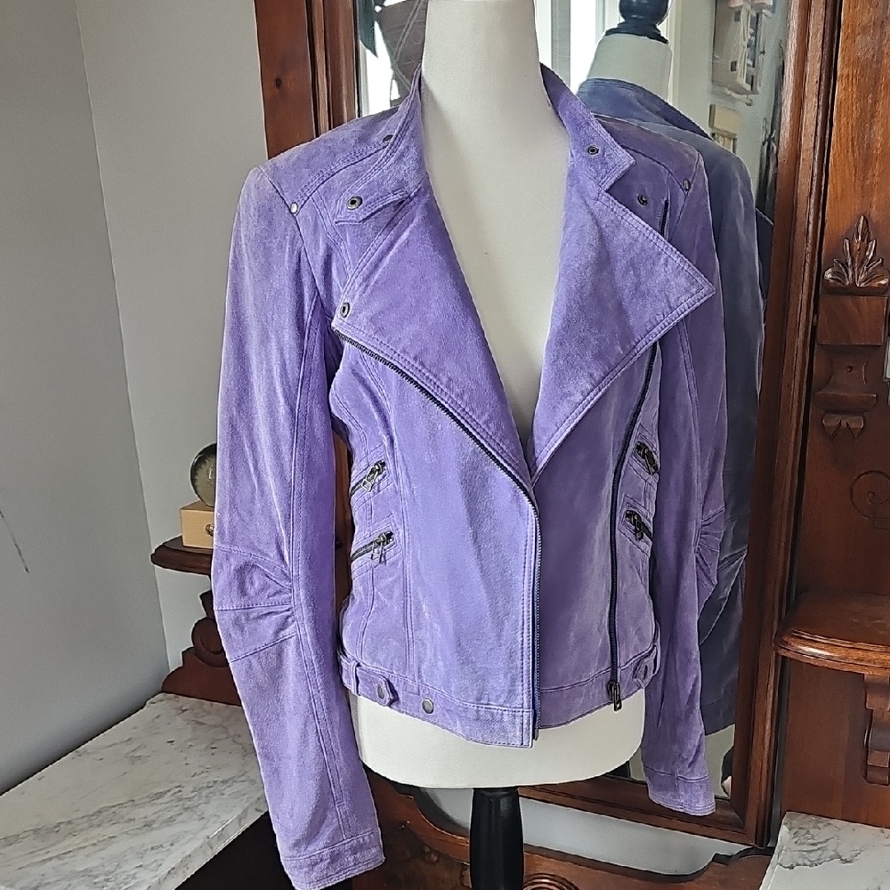 Danier Lavender Leather Jacket